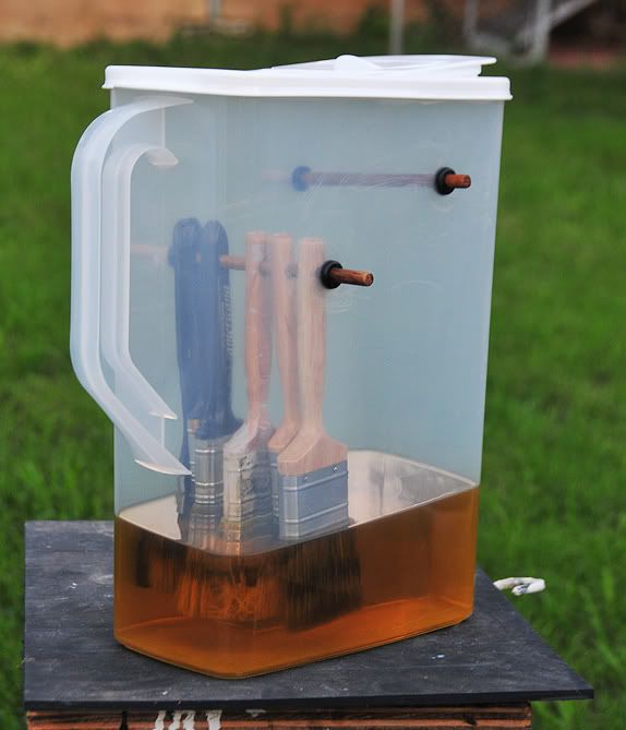 Cleaning varnish brushes